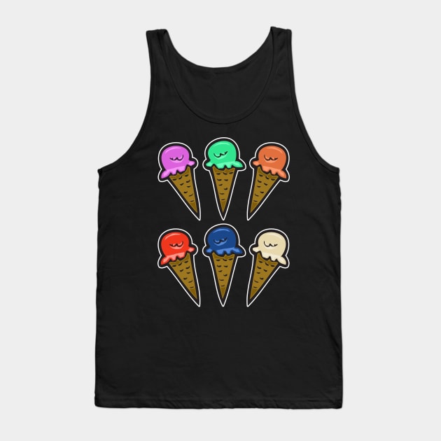 Ice Cream Cones #3 Tank Top by RockettGraph1cs